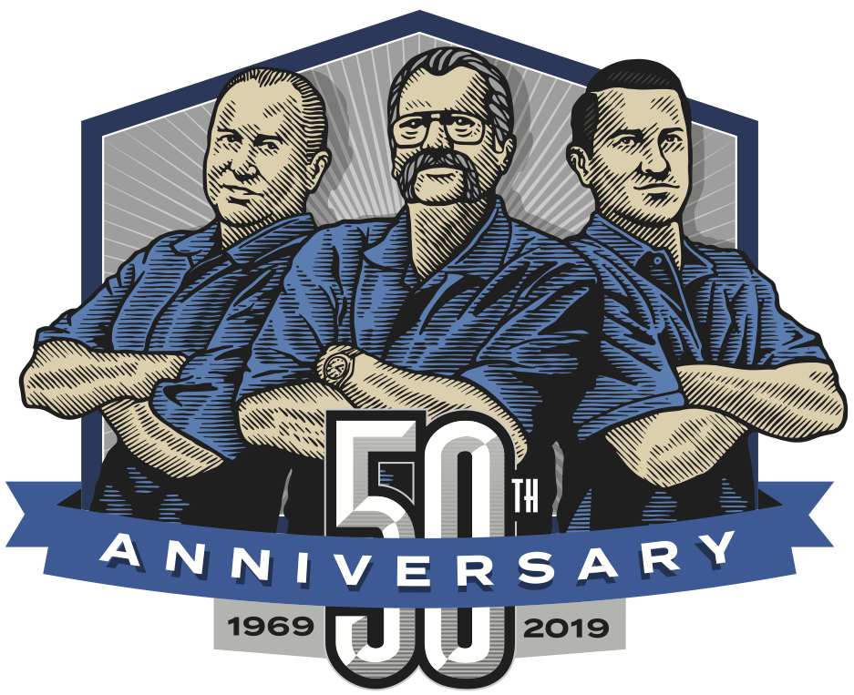 Mauzy 50th Anniversary Logo