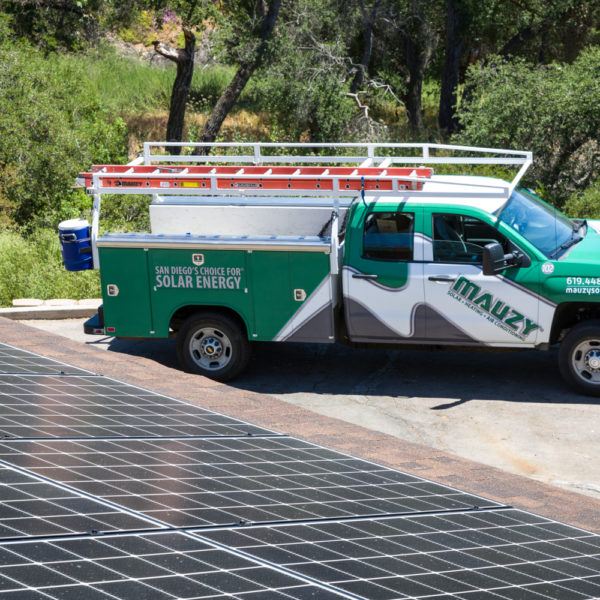 Mauzy Solar company vehicle