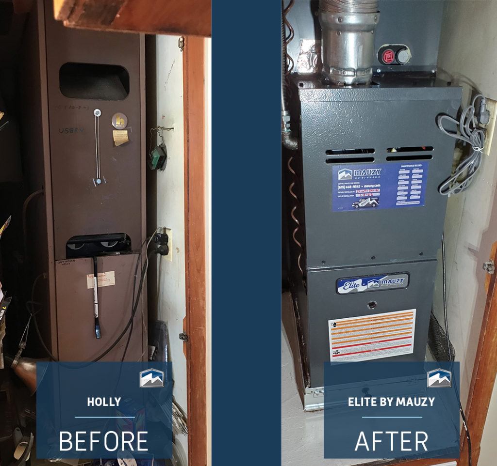 before and after new furnace installation
